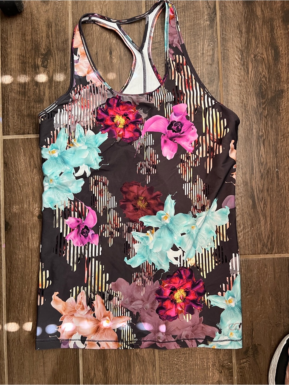 Floral Racerback Tank Top in Multi-Color